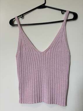RVCA Sunday Collection Ribbed V-Neck Knit Tank Top
